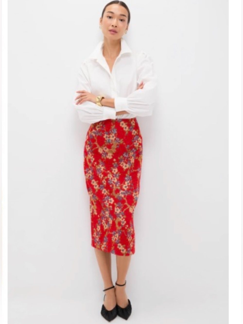 Tuckernuck Sakura Blossom Chenille Jacquard Ellington Skirt Sz 8